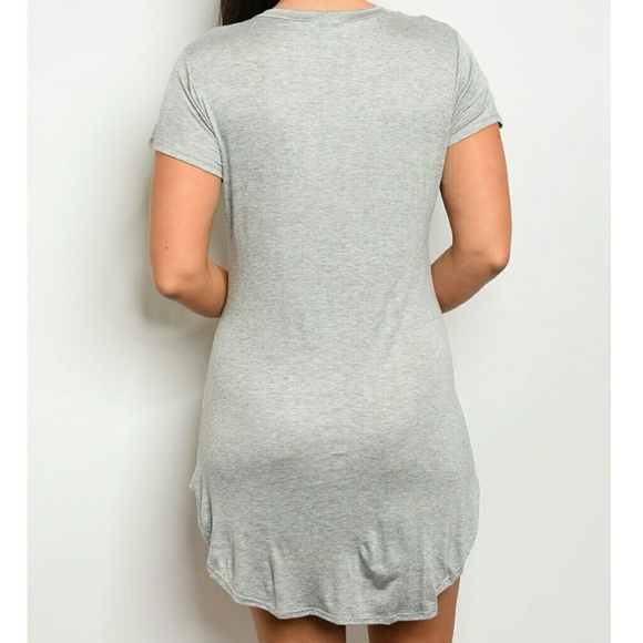 Graphic Print T-Shirt Rhinestone Mini Dress - Picture 3 of 5